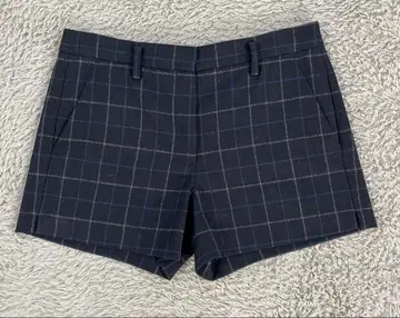 띠어리 체크 무늬 숏팬츠 하프 팬츠