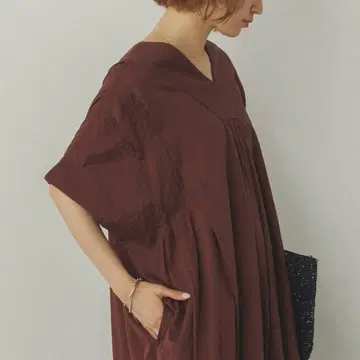 새상품 Noia 카프탄풍 코튼 원피스 깔끔한 스타일리시 캐주얼