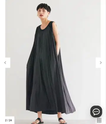 아메리칸 홀릭 이소재 개더 원피스 차콜 그레이