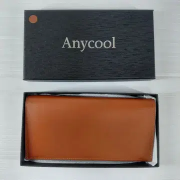 [미사용 새상품] Anycool 도치기 가죽 장지갑 브라운