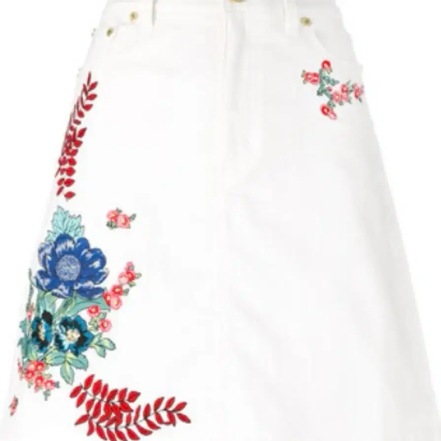 House of Holland 화이트 데님 스커트