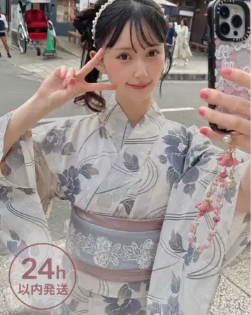 [미사용 새상품] GRL 그레일 흐릿한 꽃무늬 유카타 2종 세트 24시간 발송