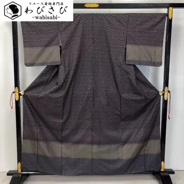 츠케사게 오메시 가로 단 추상 무늬 아이ZECRA 흑색 K-6125