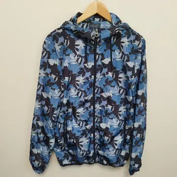 USM 사이즈 ZARA 나일론 후드티 나일론 자켓 블루 올 패턴