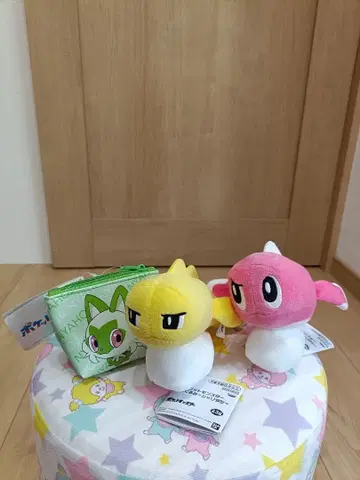 포켓몬스터 샤리타츠 봉제 인형 2종 세트 & 냐오하 미니 파우치