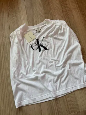 Calvin Klein 로고 T셔츠 화이트 M