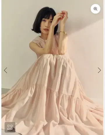 텐셀 리치 오간자 티어드 원피스 anuans