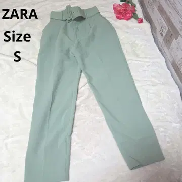 [ ZARA 스타일 ] 벨트 세트 그린 캐주얼 팬츠 사이즈 S