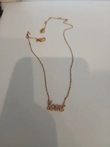 SWAROVSKI LOVE 목걸이 로즈 골드