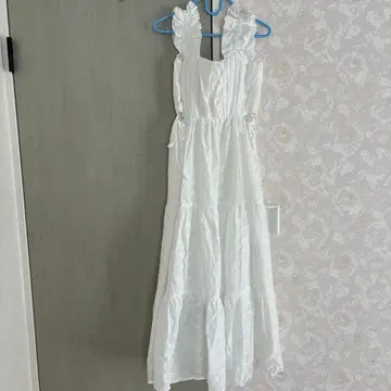 muguet cotton ribbon tiered frill op