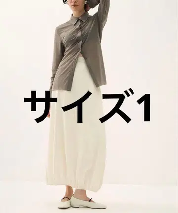 미사용 새상품 [ CLANE ] SATIN BALLOON SKIRT