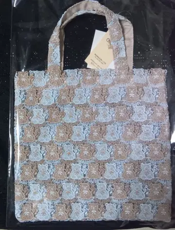 치카자와 레이스 곰 올 레이스 전체 레이스 미니 토트 백