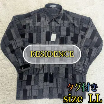 [택 포함 RESIDENCE LL] 긴팔 디자인 셔츠 레트로 일본제