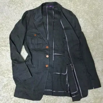 Paul Smith 컬렉션 사파리풍 자켓 린넨 먹색 L 일본제