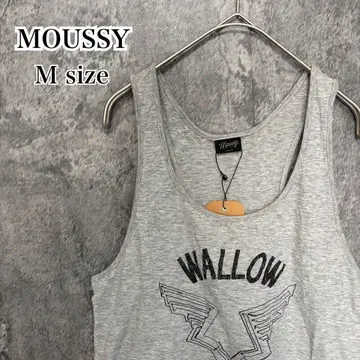 MOUSSY 탱크탑 M 사이즈 그레이 빈티지 구제 의류 여성용
