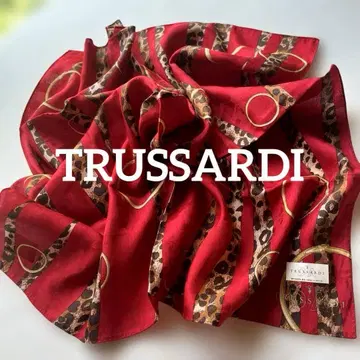 TRUSSARDI 스카프 손수건 실크 면 혼방
