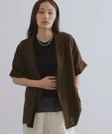 택 포함 새상품 OPAQUE.CLIP 메쉬 테일러드 자켓 세탁기 사용 가능