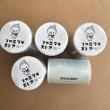 SnowMan 롤 접착 메모지 5개 세트