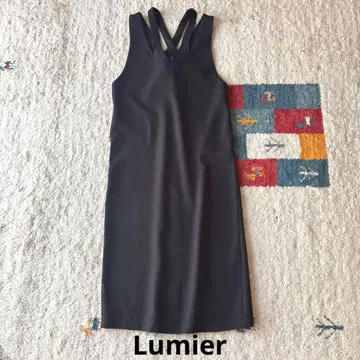 Lumier 더블 크로스 슬리브리스 원피스 블랙 M