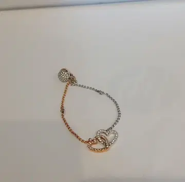 SWAROVSKI 더블 하트 팔찌