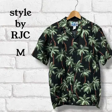 style by RJC 알로하 셔츠 트리 패턴 M 블랙 계열 남성용