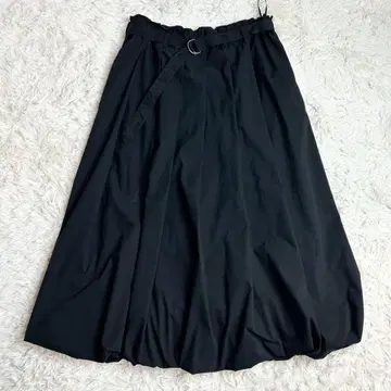 skep 벌룬 스커트 코쿤 롱 스커트 블랙 L 허리밴딩