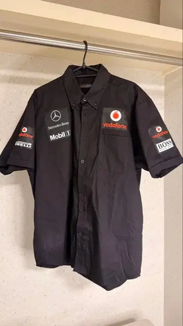 Mercedes Benz Vodafone 반팔 셔츠 블랙