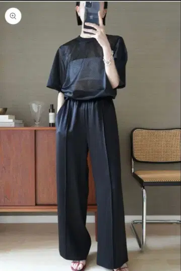 NEAU 새틴 이지 팬츠 (블랙)