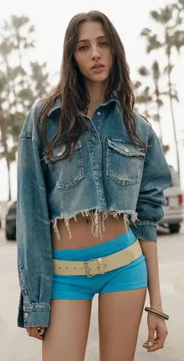 ZARA 크롭 데님 셔츠 자켓 미사용 새상품