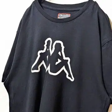 카파 KAPPA 로고 티셔츠 블랙 XL 구제 의류