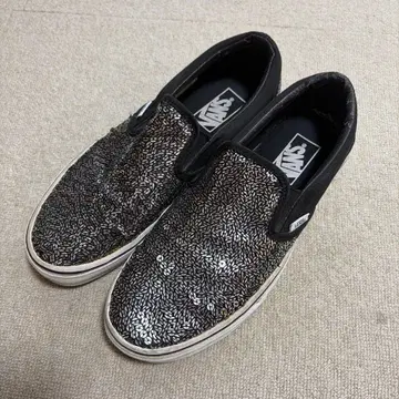 VANS 슬립온 스팽글 블랙 실버