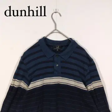 dunhill 던힐 긴팔 피케 셔츠 네이비 보더 M