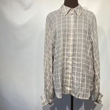 새상품 DESIGNERS REMIX 체크 셔츠 블라우스 긴팔 36