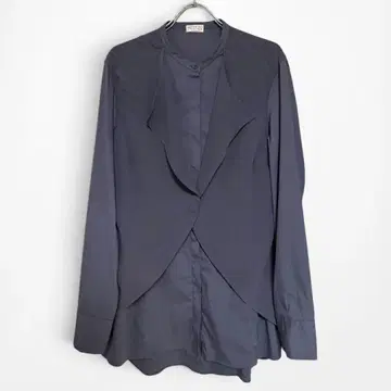 BRUNELLO CUCINELLI 디자인 절개 드레이프 밴드 카라 셔츠