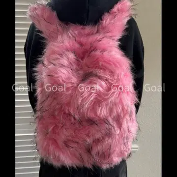 핑크 퍼 백팩 opium swag pink backpack y2k