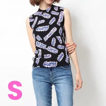 새상품 GUESS YVETTE ALL OVER PRINT SWEATER