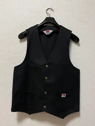 벤 데이비스 워크 베스트 /S 블랙 스냅 버튼 BEN DAVIS