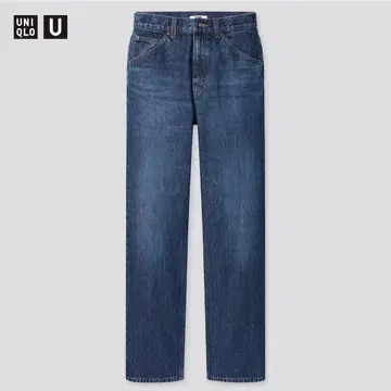 UNIQLO U 레귤러핏 스트레이트 하이라이즈 데님 청바지