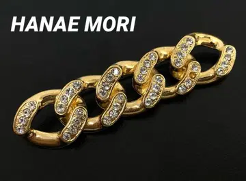 HANAE MORI 큐빅 장식 브로치