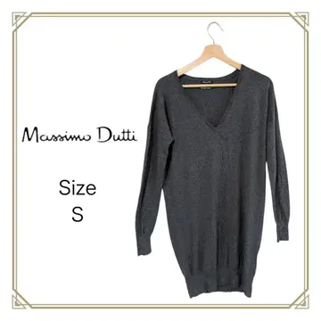 1488 Massimo Dutti V넥 니트 다크 그레이 S 사이즈