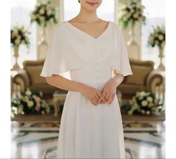 웨딩 드레스 원피스 반팔 셀프 촬영 2차 모임