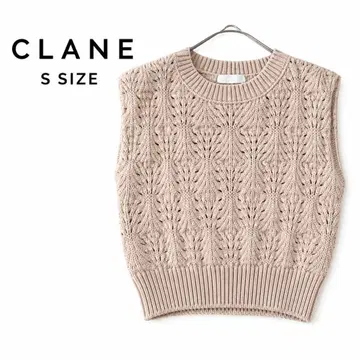 새상품급 CLANE CROCHET SHORT KNIT TOPS