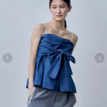 Firsthand 데님 뷔스티에 리본 미사용 새상품 프릭스스토어