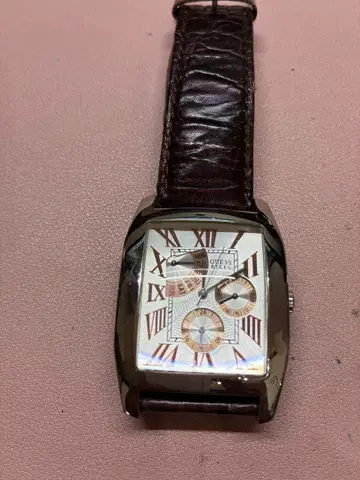 GUESS STEEL 남성용 손목시계 스퀘어 케이스