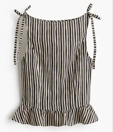 H&M 린넨 블렌드 페플럼 상의