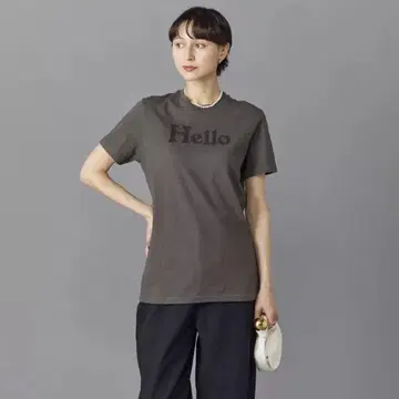 [레어] 매디슨 블루 Hello 로고T셔츠 01 차콜 그레이