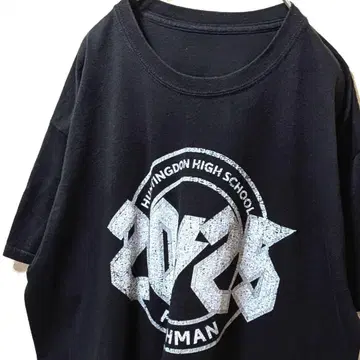 헌팅던 하이스쿨 프레쉬맨 2025 티셔츠 블랙 구제 의류