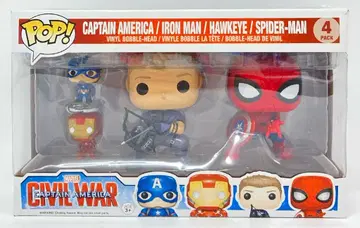 FUNKO POP! CAPTAIN AMERICA / IRON MAN / HAWKEYE / SPIDER MAN 4 PACK