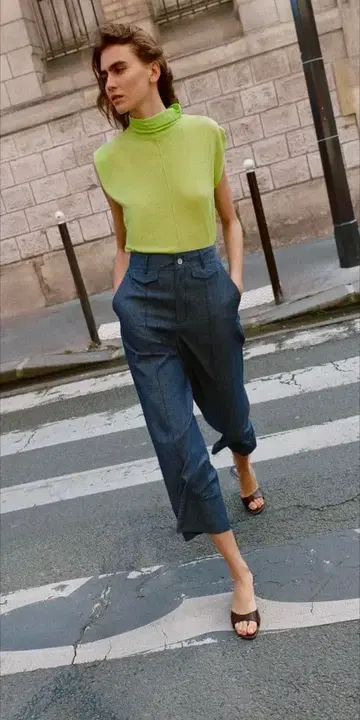 ZARA 린넨지 큐롯 팬츠