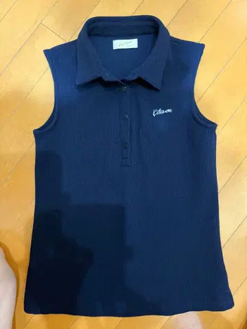 키타무라 슬리브리스 피케 셔츠 네이비 M